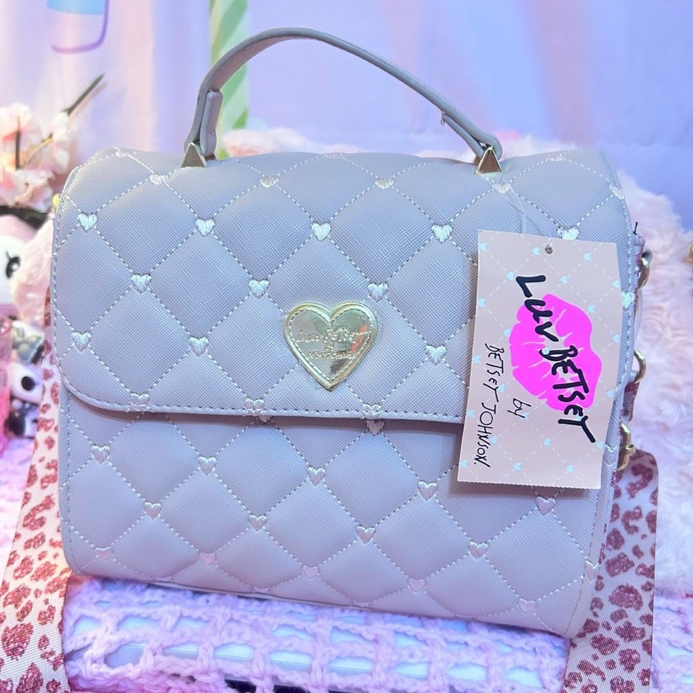 Quilted Gray Handbag
